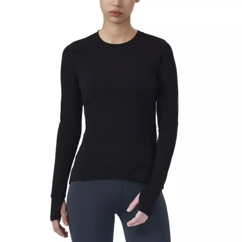 SPYDER Active Women XL Long Sleeve Pullover Activewear Pocket Shirt Thumb Hole